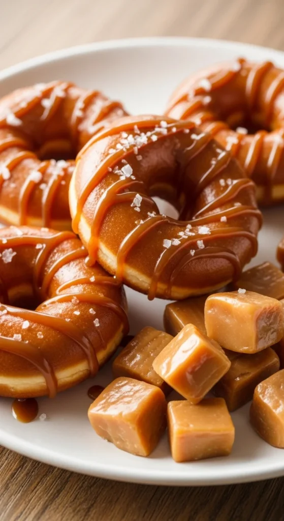Salted Caramel Apple Donuts