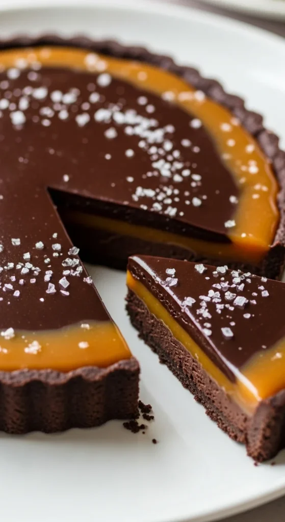 Salted Caramel Chocolate Tart