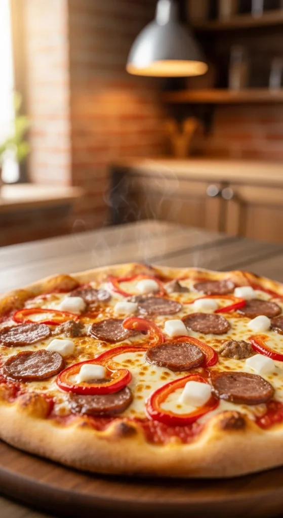 Sausage and Roasted Pepper Pizza