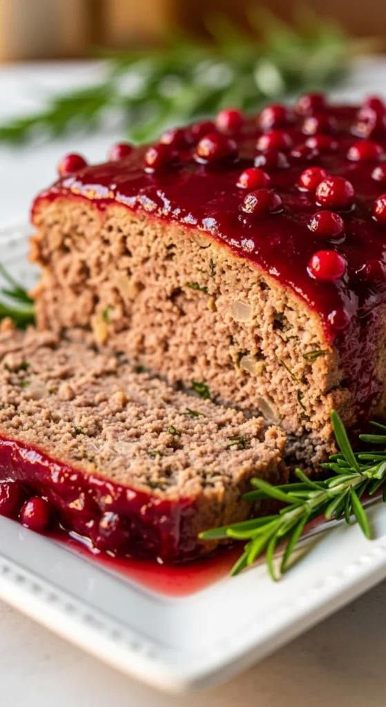Savory Cranberry-Glazed Meatloaf