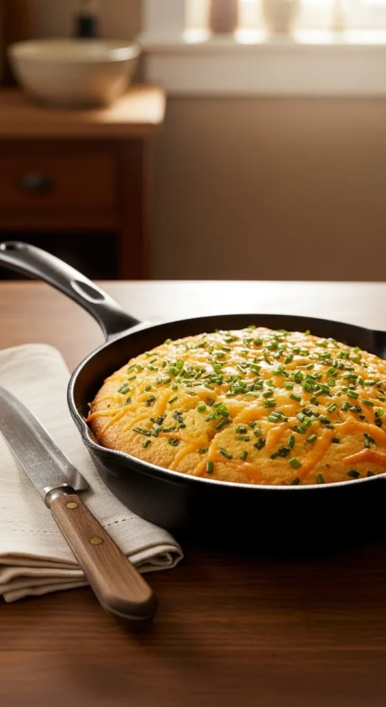 Skillet Cheddar & Chive Cornbread