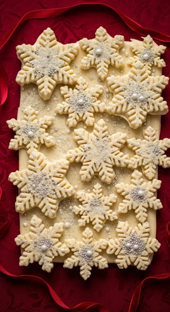 snowflake White Chocolate Bark