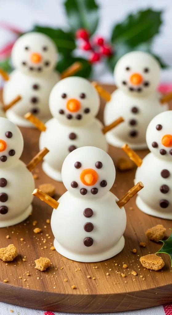 Snowman Rice Krispie Treats