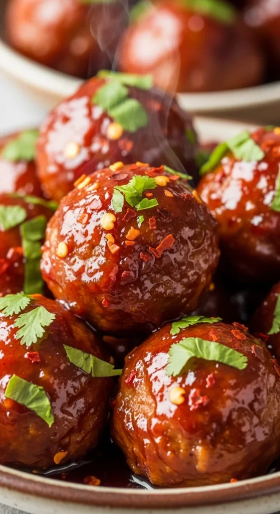 Spicy Honey Glazed Meatballs