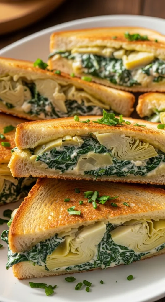Spinach Artichoke Sandwiches