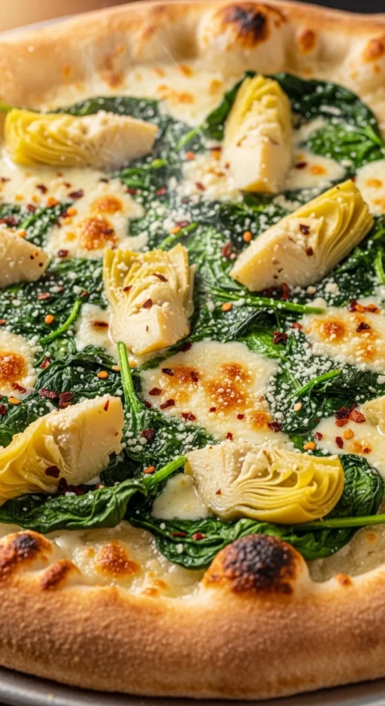 Spinach and Artichoke Pizza