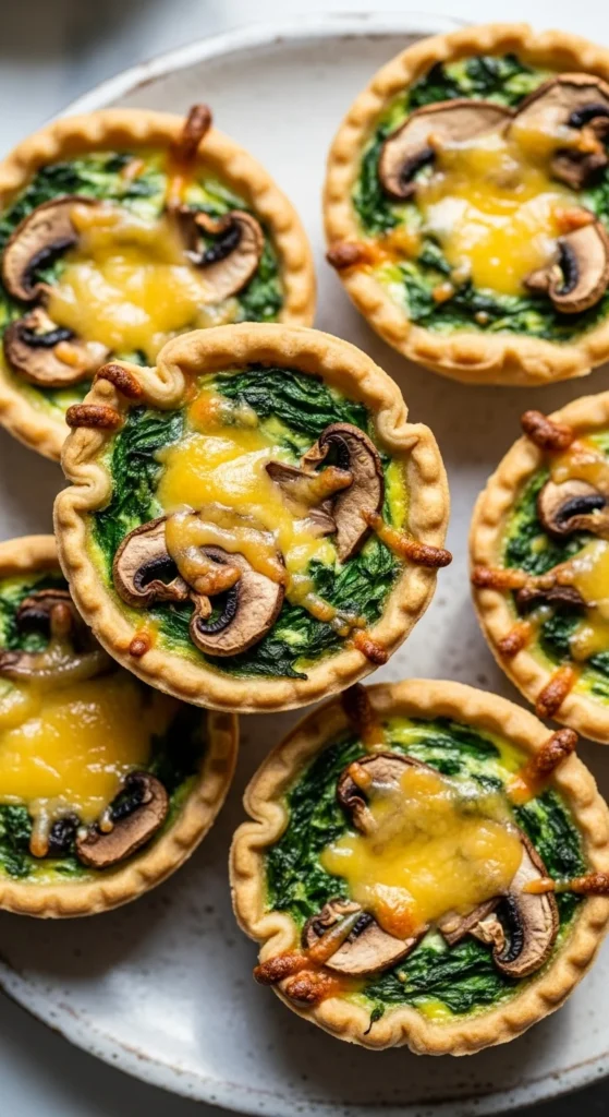 Spinach and Mushroom Mini Quiches