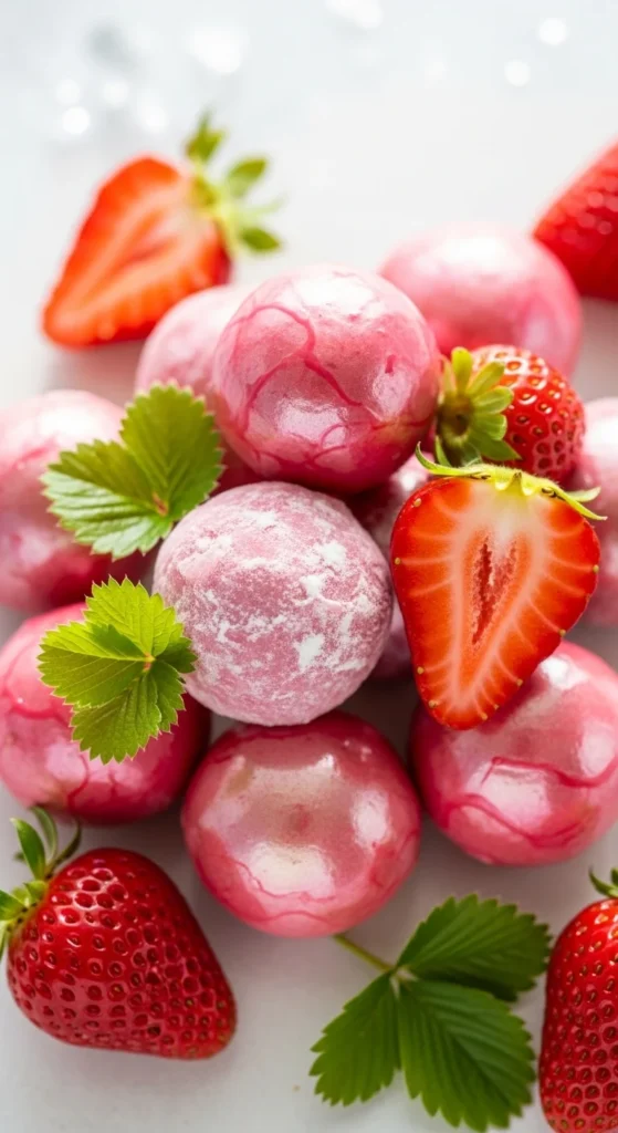 Strawberry White Chocolate Truffles