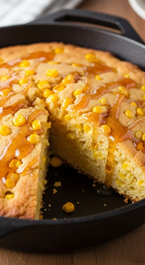 Sweet Corn & Honey Skillet Bread