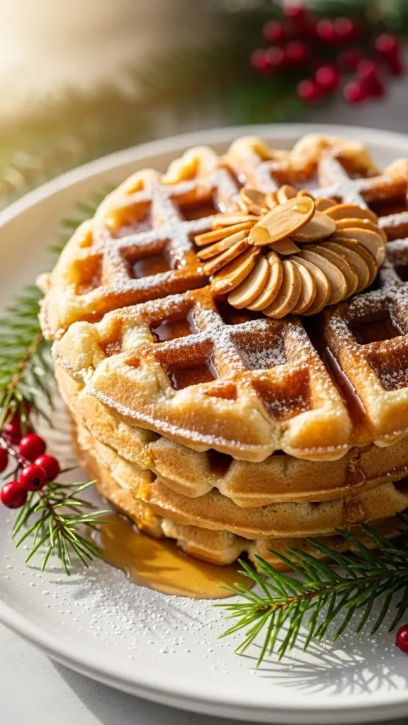 Almond Vanilla Waffles