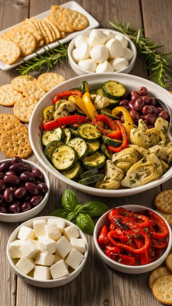 Antipasto-Style Veggie & Cheese Board