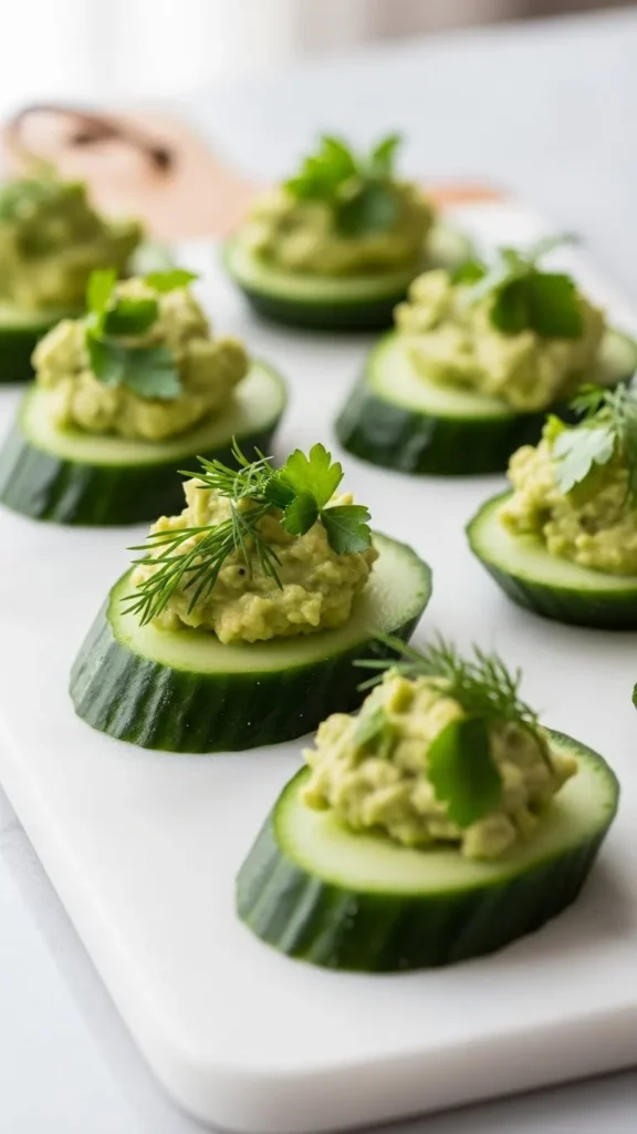 Avocado Cucumber Bites