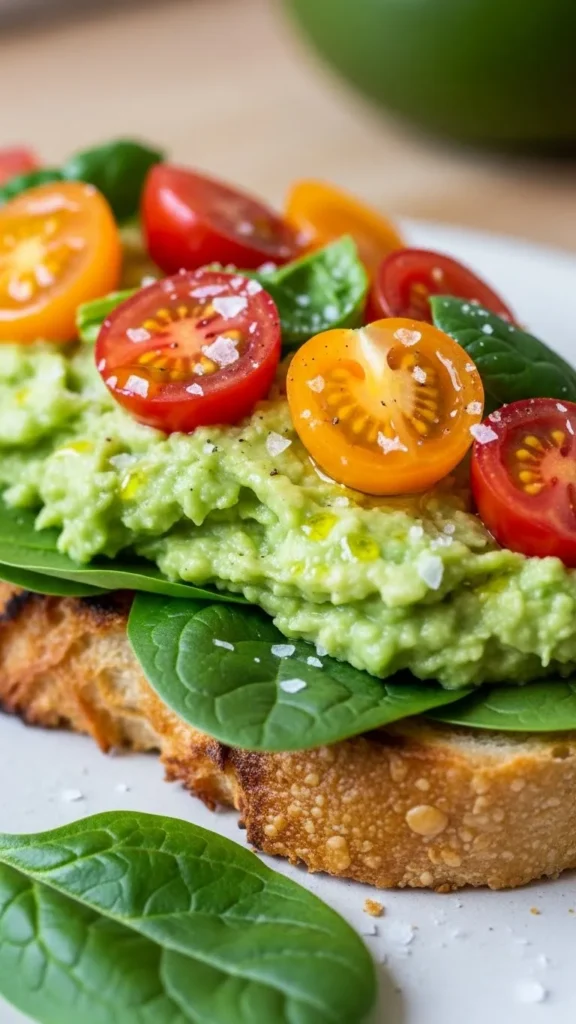 Avocado Spinach Christmas Sandwich
