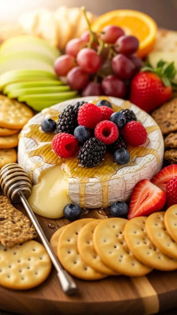 Baked Brie & Fruit Board