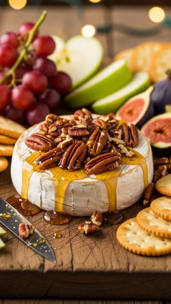 Baked Brie with Honey & Pecans Platter