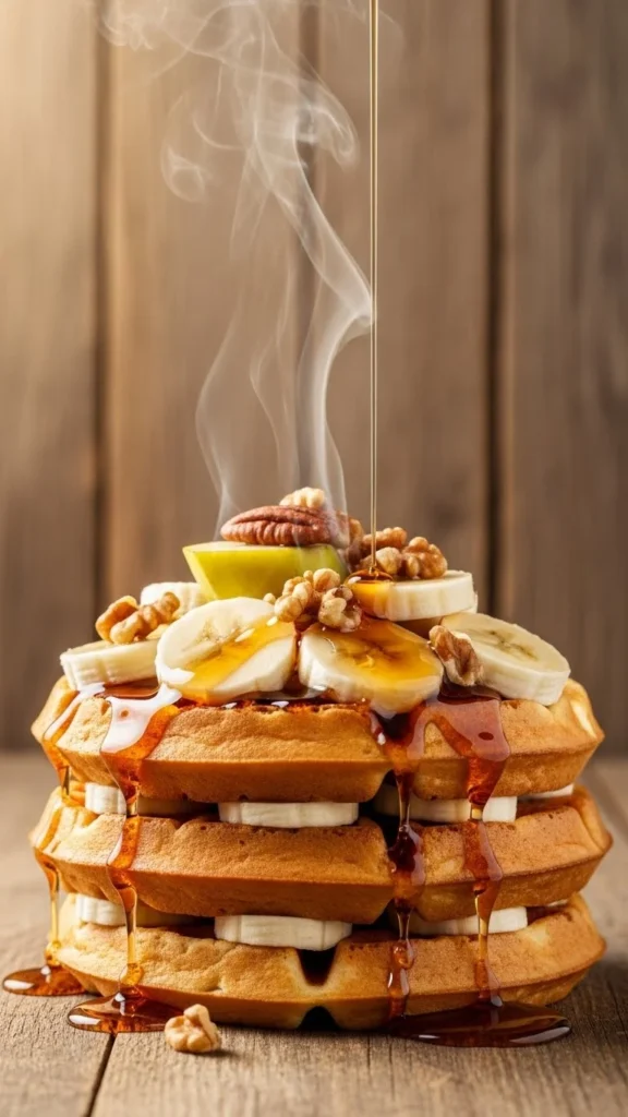 Banana Nut Winter Waffles