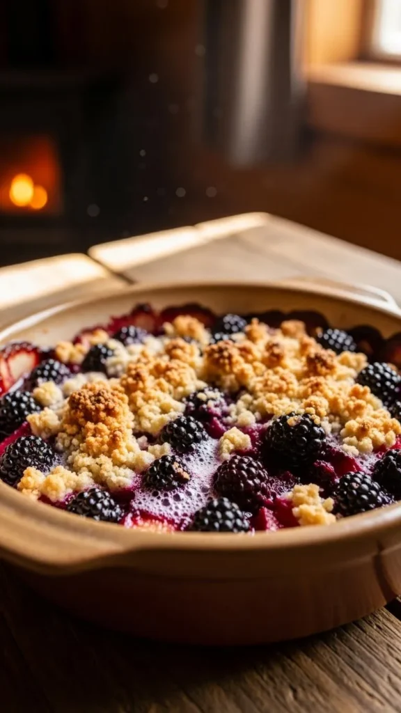 Blackberry Almond Crisp