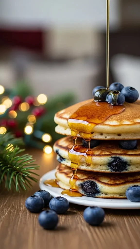Blueberry Christmas Pancakes