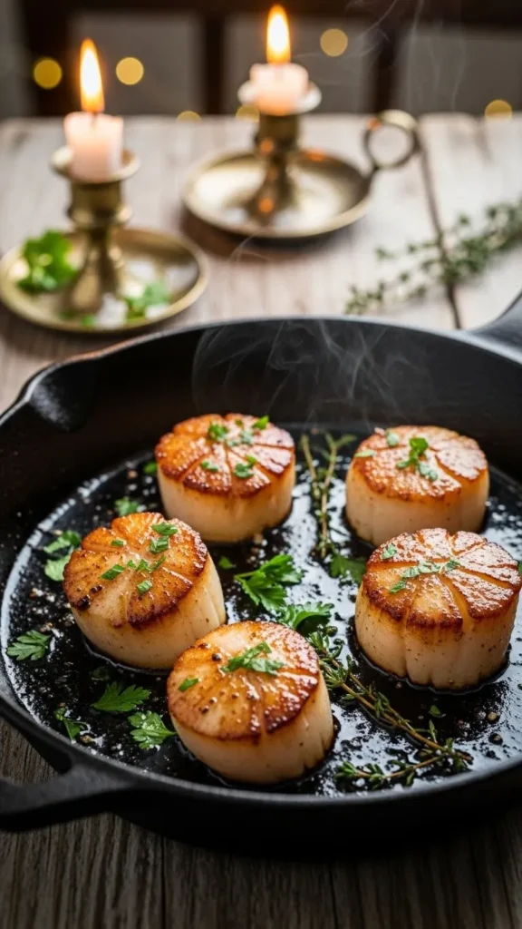 Butter-Seared Scallops with Herbs