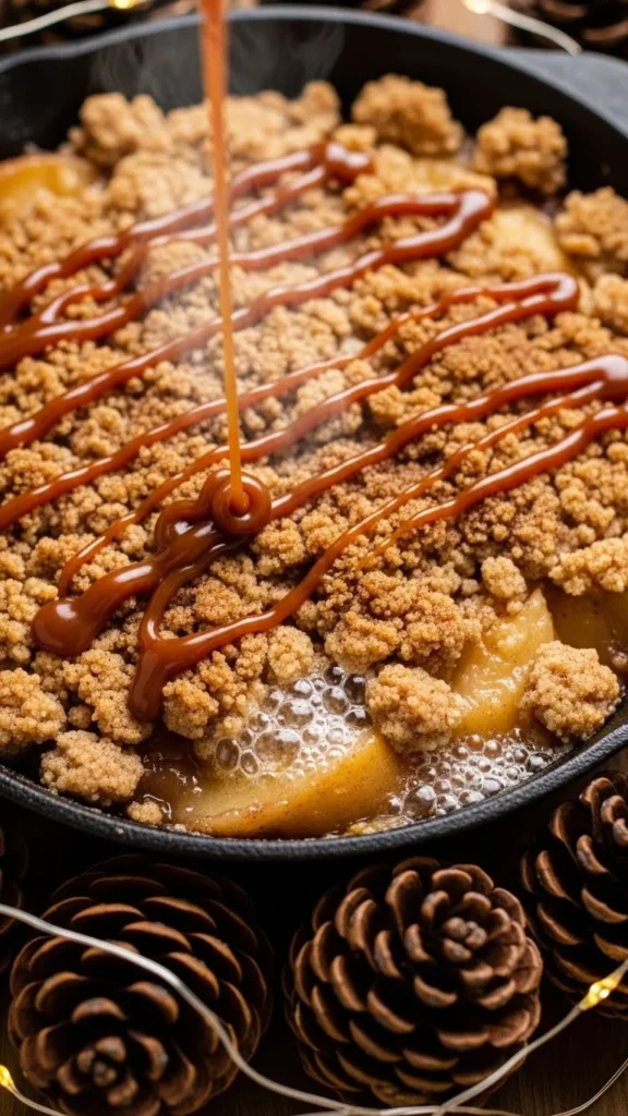 Caramel Apple Crumble Pie