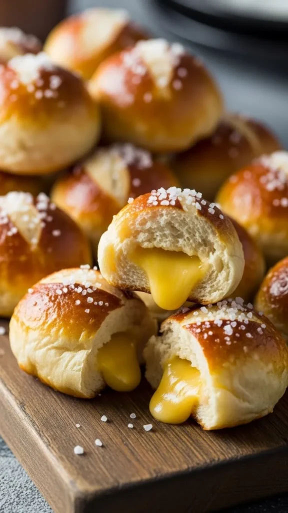 Cheddar-Stuffed Pretzel Bites