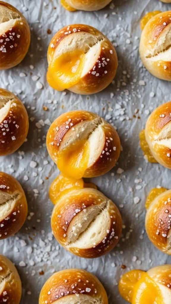 Cheddar-Stuffed Pretzel Bites