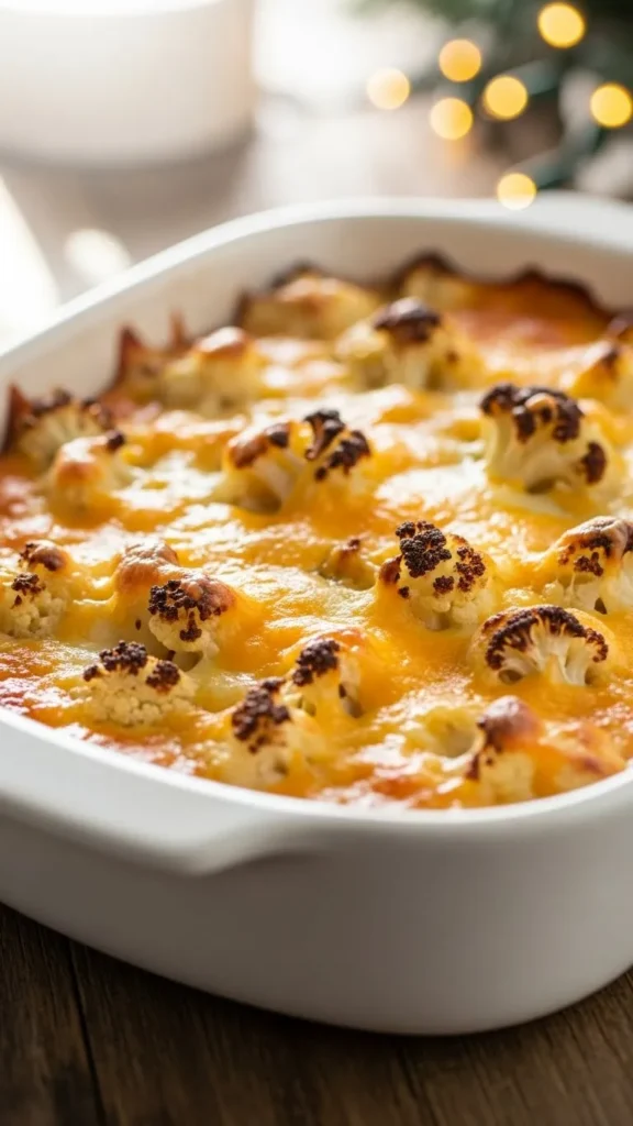 Cheesy Cauliflower Breakfast Casserole