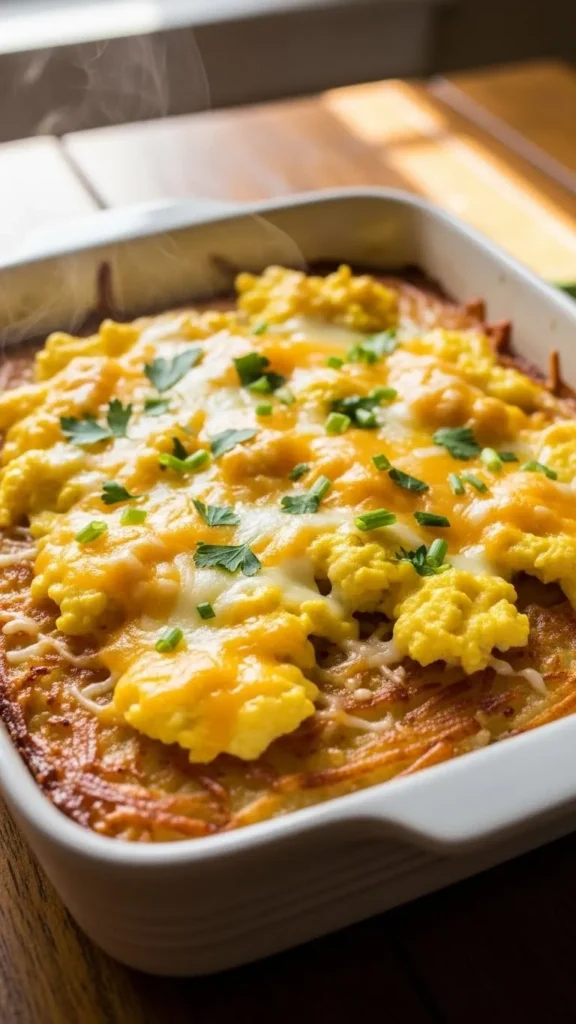 Cheesy Hash Brown Egg Casserole