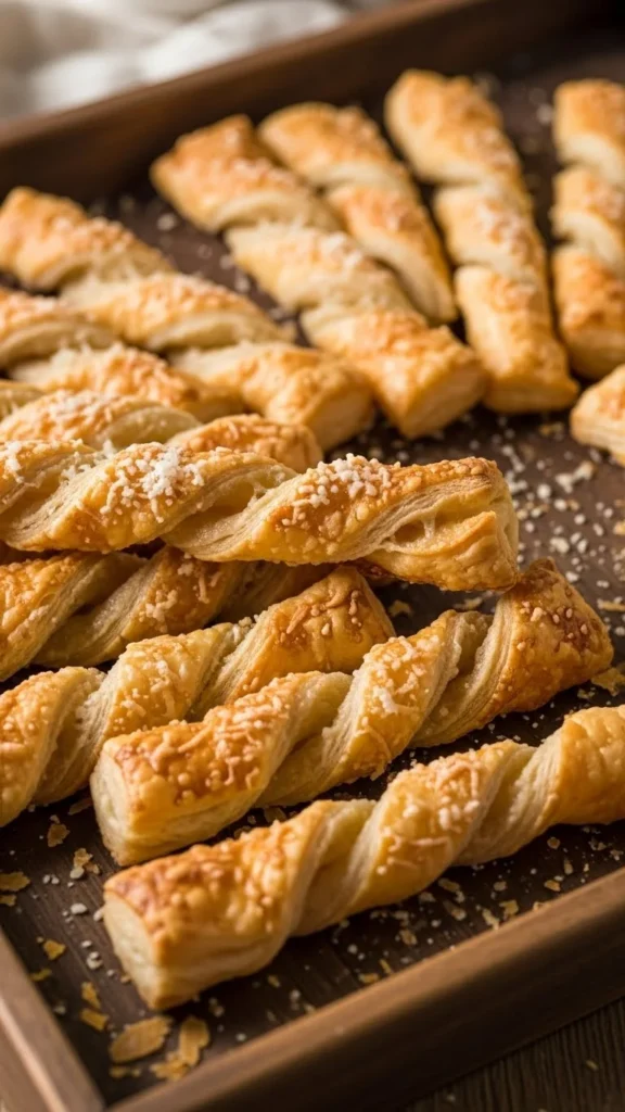 Cheesy Puff Pastry Twists