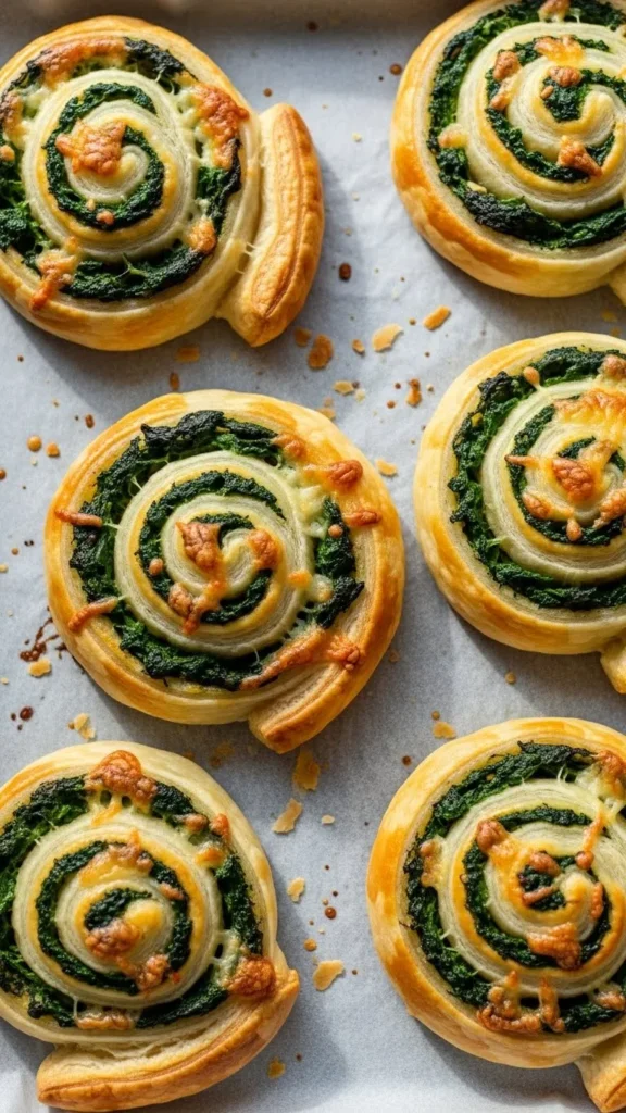 Cheesy Spinach Pinwheels