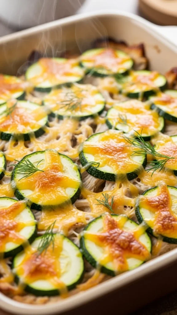 Cheesy Zucchini and Chicken Bake