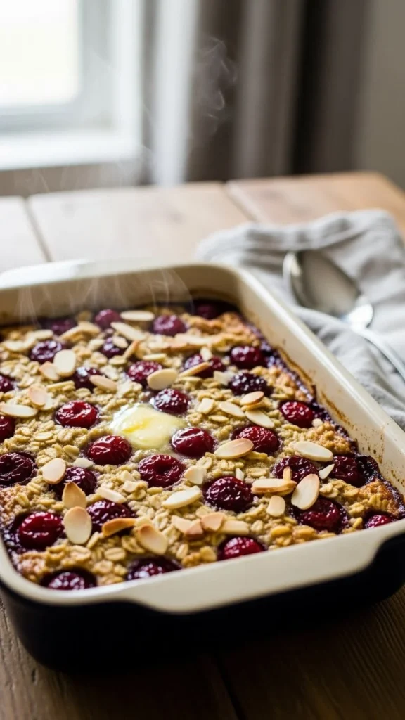 Cherry Almond Baked Oatmeal