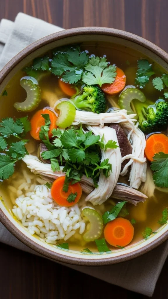 Chicken Rice Christmas Soup