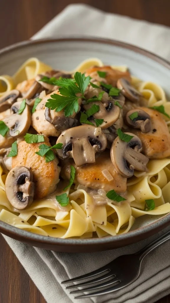 Chicken and Mushroom Stroganoff