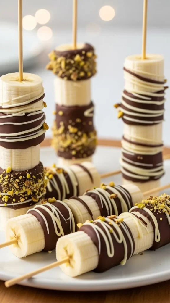 Chocolate Banana Skewers