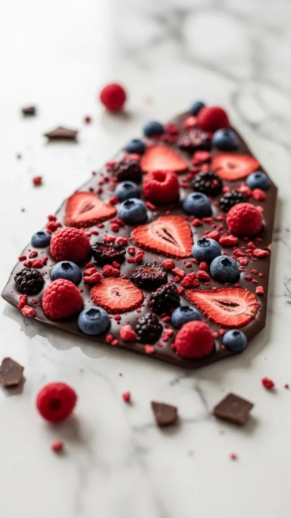 Chocolate Bark with Berries