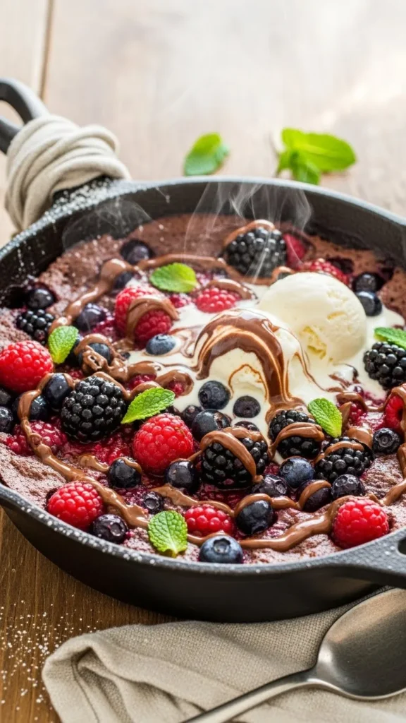 Chocolate Berry Breakfast Skillet