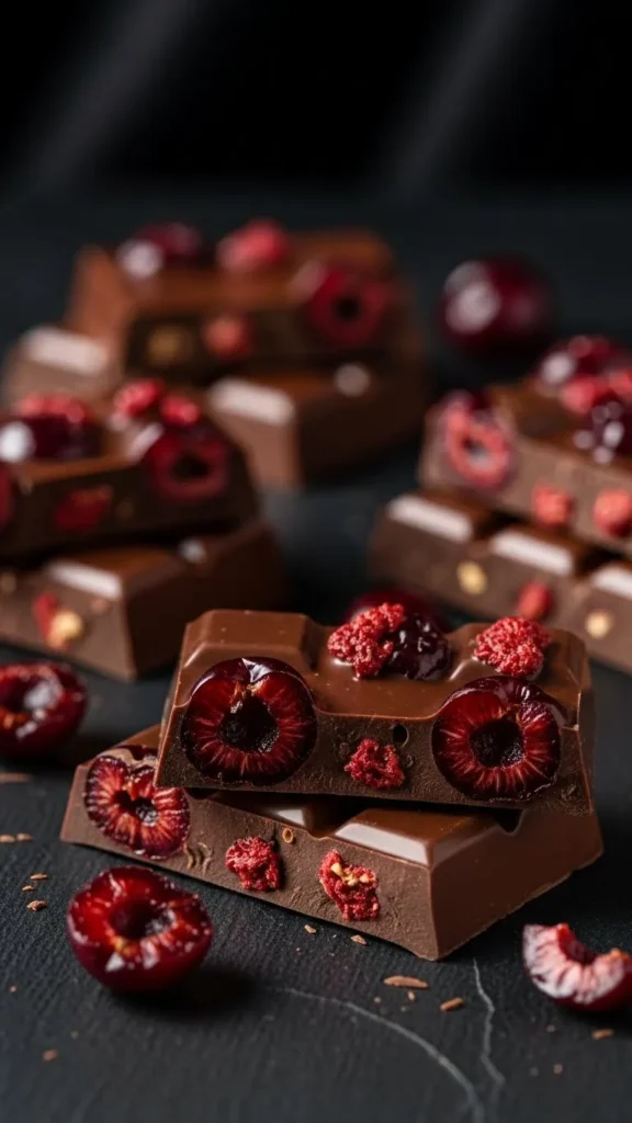 Chocolate Cherry No-Bake Bars