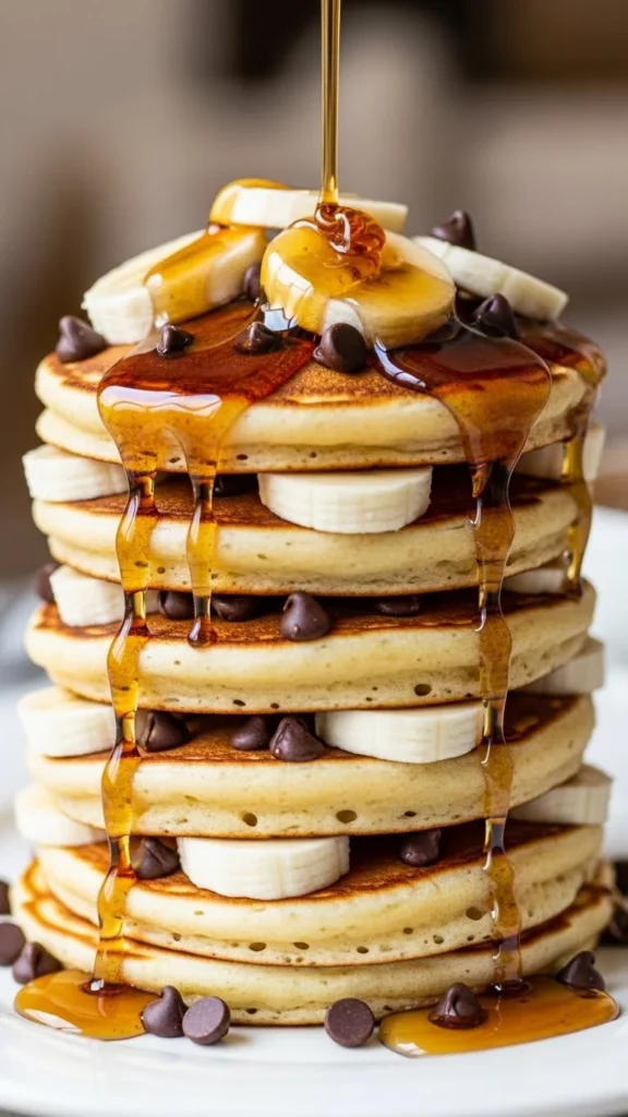Chocolate Chip Banana Pancakes