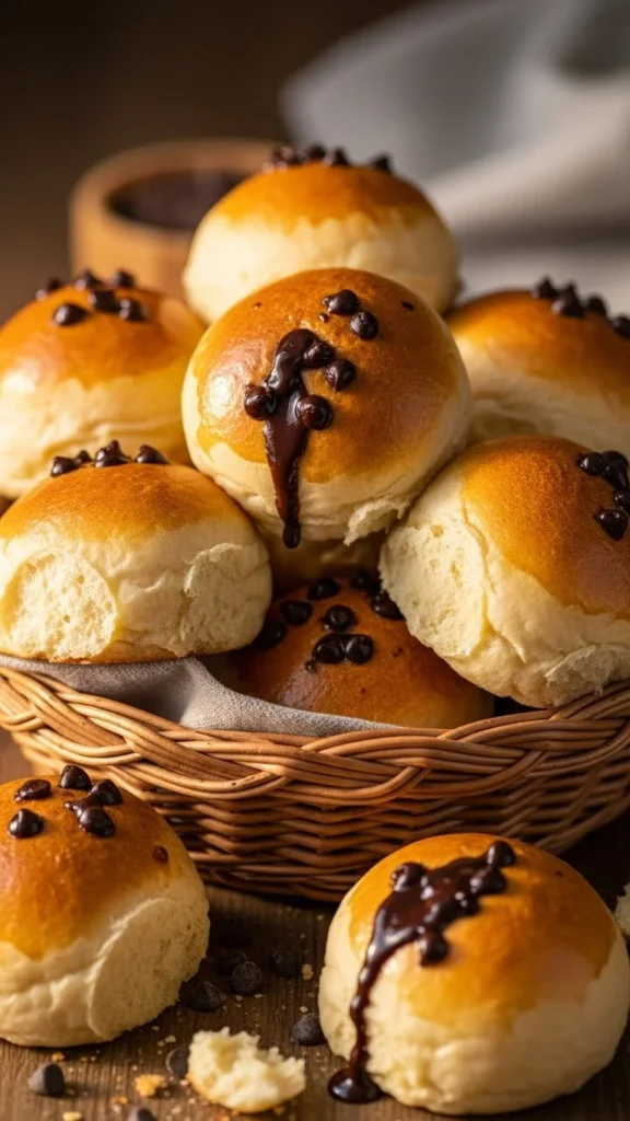 Chocolate Chip Brioche Buns