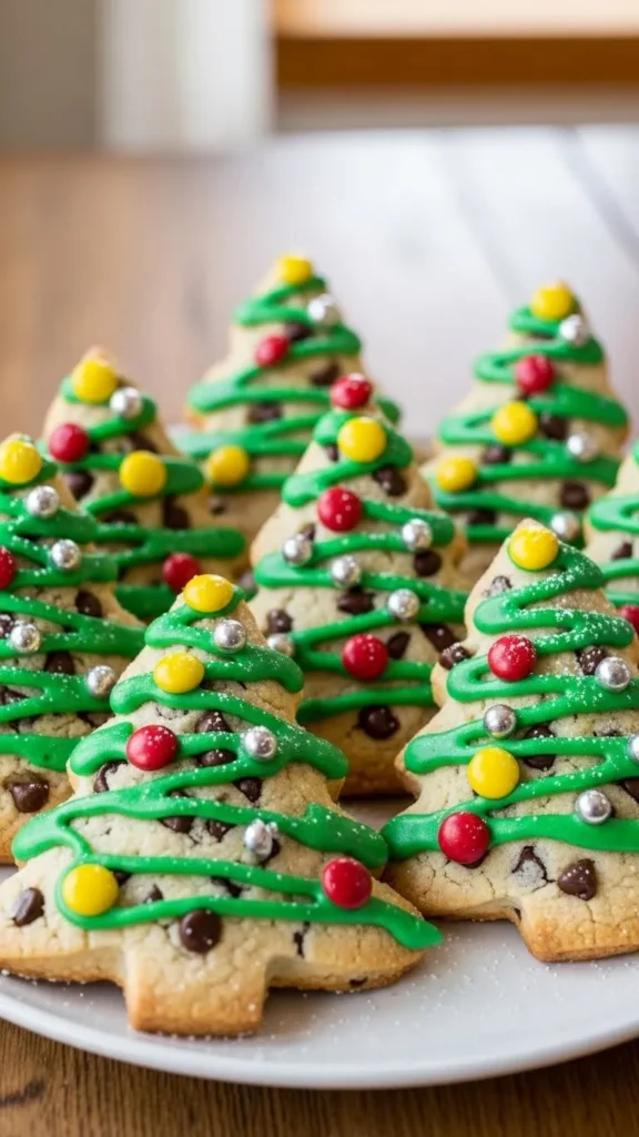 Chocolate Chip Christmas Trees