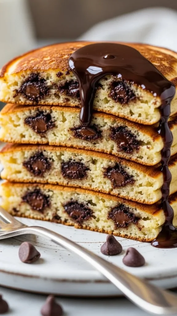 Chocolate Chip Sourdough Pancakes