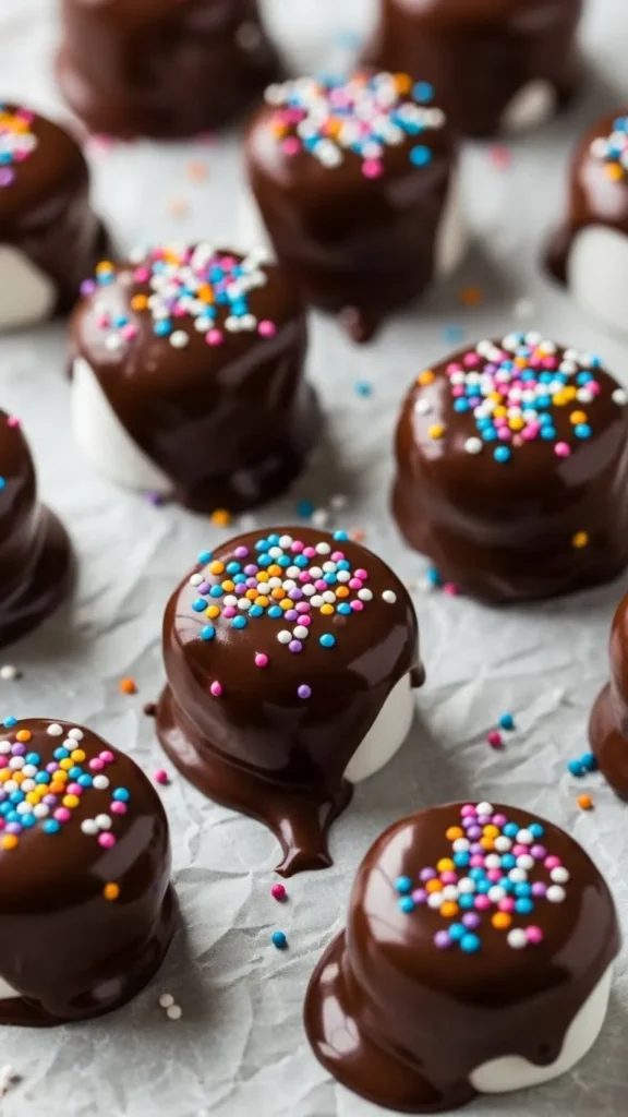 Chocolate-Covered Marshmallows