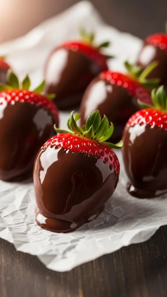 Chocolate-Covered Strawberry Bites