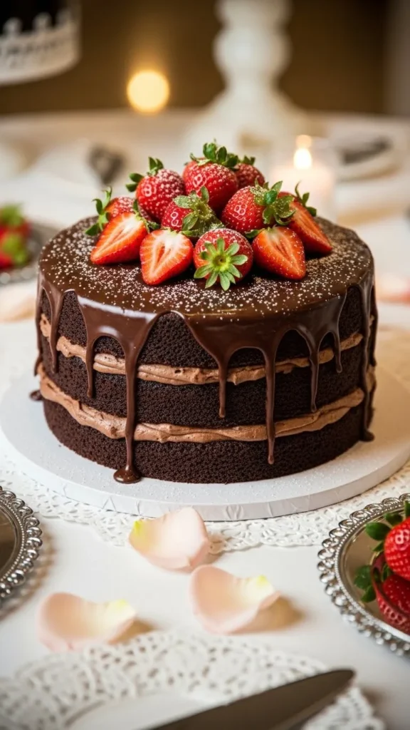 Chocolate Covered Strawberry Cake