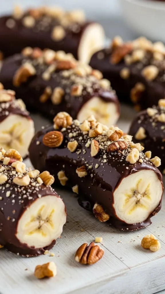 Chocolate Dipped Frozen Banana Pops