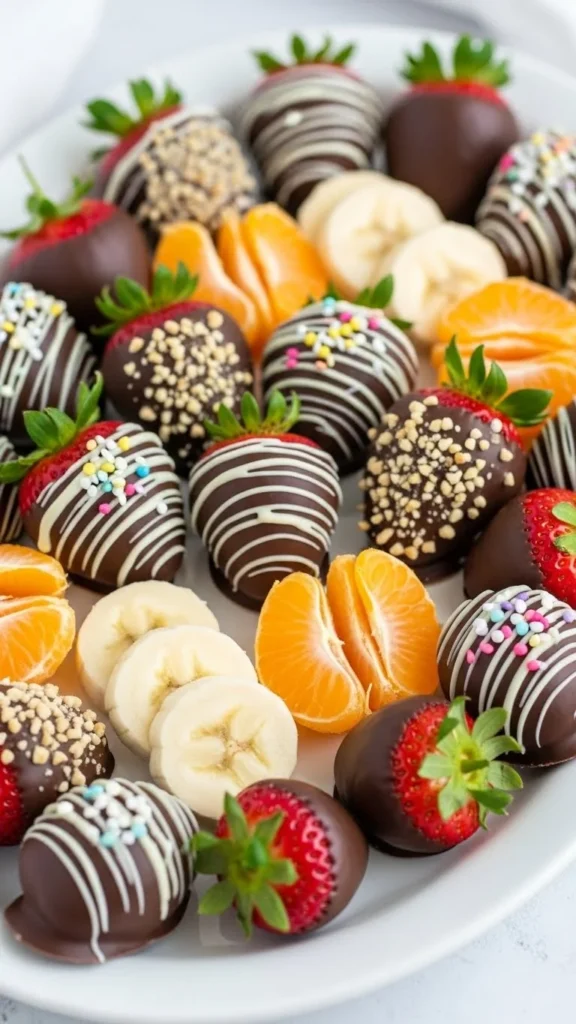 Chocolate-Dipped Fruit Platter