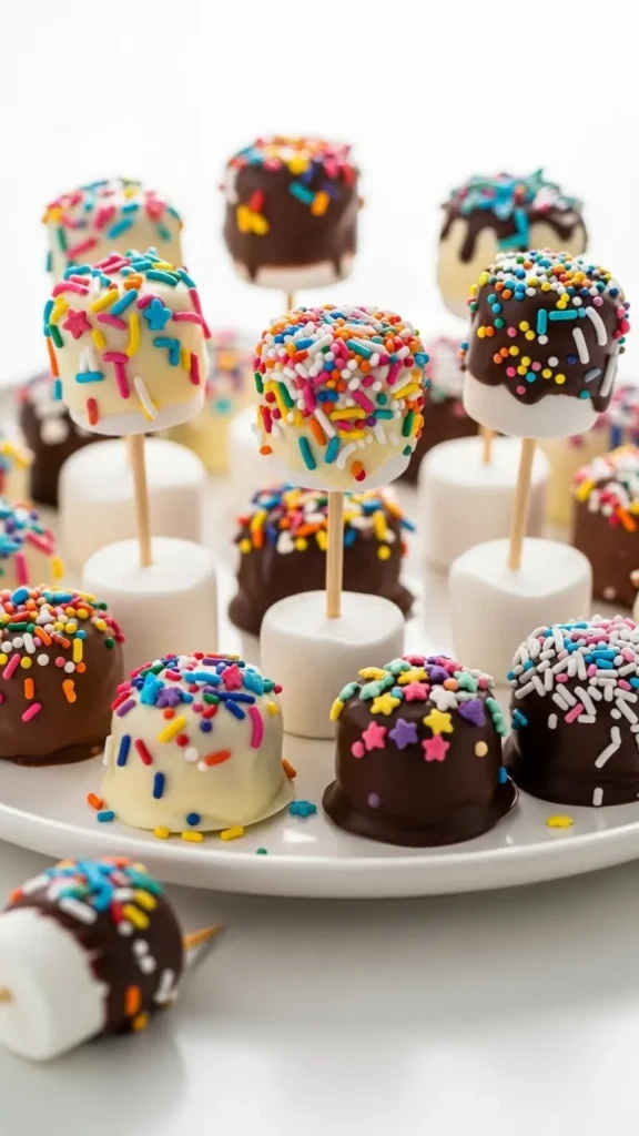 Chocolate Dipped Marshmallows