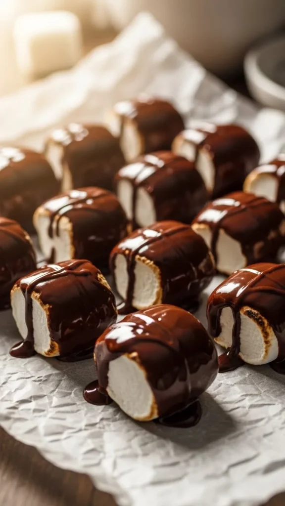 Chocolate Dipped Marshmallows