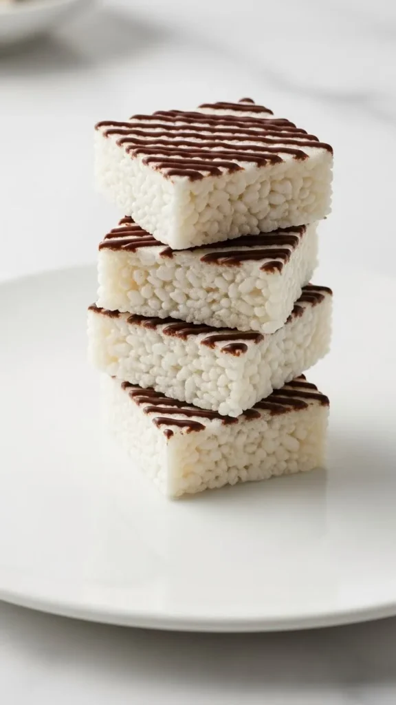 Chocolate Drizzle Rice Treats